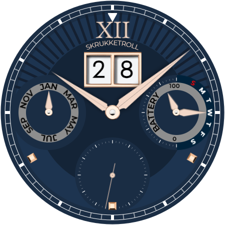 Classy Luxury Blue Date Window