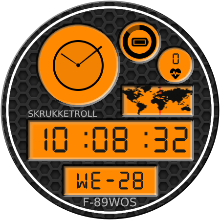 Retro LCD Colorful Map